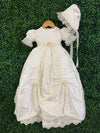 Piccolo Bacio Girls' Silk Embroidered Baptism Dress Virginia