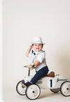 Dolce Bambini Boys' 6 Piece Navy and Taupe Suit Hat Set