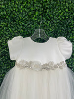 Nan & Jan Couture Pearl and Rhinestone Embellished Vintage Cathedral Christening Gown -35052