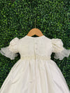 Piccolo Bacio Girls' Silk Embroidered Baptism Dress Virginia