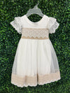 Macis Design Girls’ Taupe and Lace Changing Outfit 376A