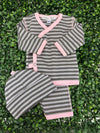 Sippy Baby Girls' Pima Cotton 3pc Striped Set