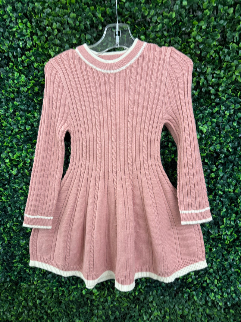 Mayoral Rose Pleated Knit Dress 4920