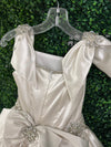 Piccolo Bacio Couture Ivory Satin and Lace Gown Elise