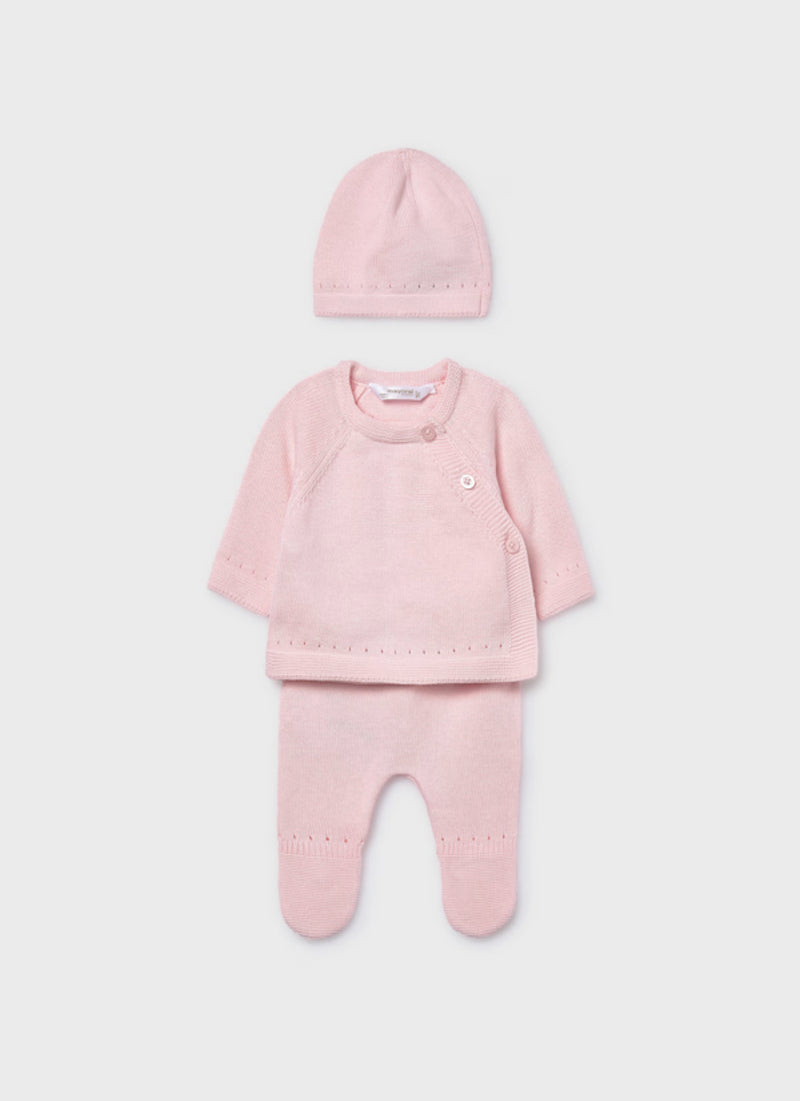 Mayoral Baby Girls’ Pink Knit Three Piece Outfit 9981