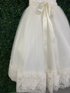 Nan & Jan Lace Cap Sleeve Communion Long Gown - Kelly