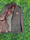 Leo & Zachary Boys’ Burgundy Check Sports Jacket