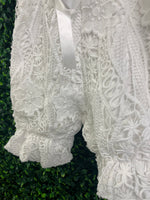 Bebe Gabrielle Off White Crochet Changing Outfit 3836-2