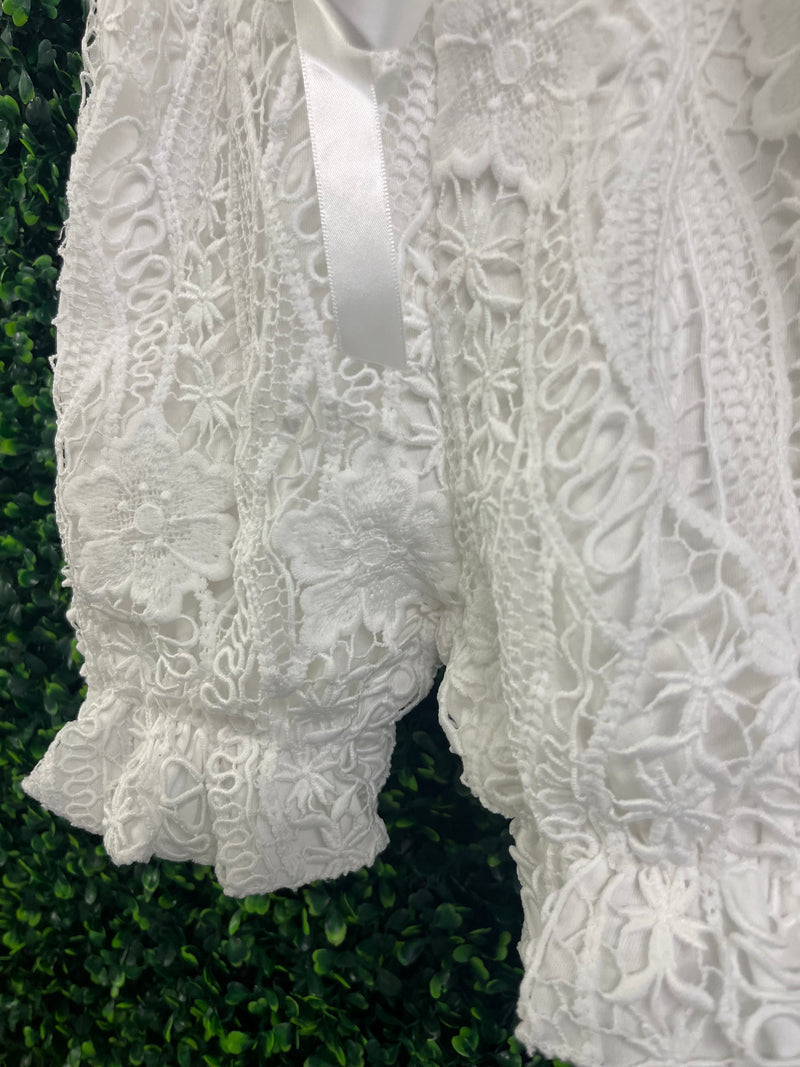 Bebe Gabrielle Off White Crochet Changing Outfit 3836-2