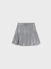 Mayoral Girls’ Silver Shimmer Knit Skirt Set Plus Size 7309