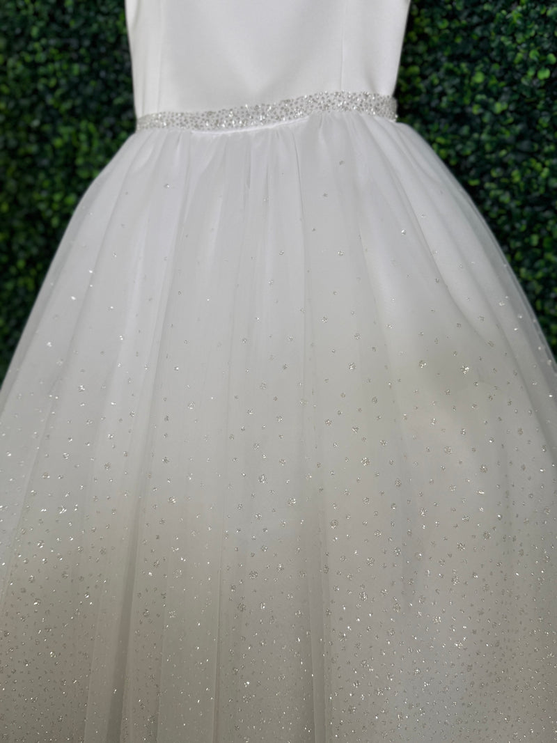 Michelina Bimbi Bolero Communion Dress with Shimmer Detail J4201