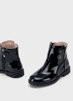 Mayoral Girls' Black Patent Leather Ankle Boot 46562