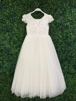 Teter Warm Lace Cap Flutter Sleeve Gown SK15