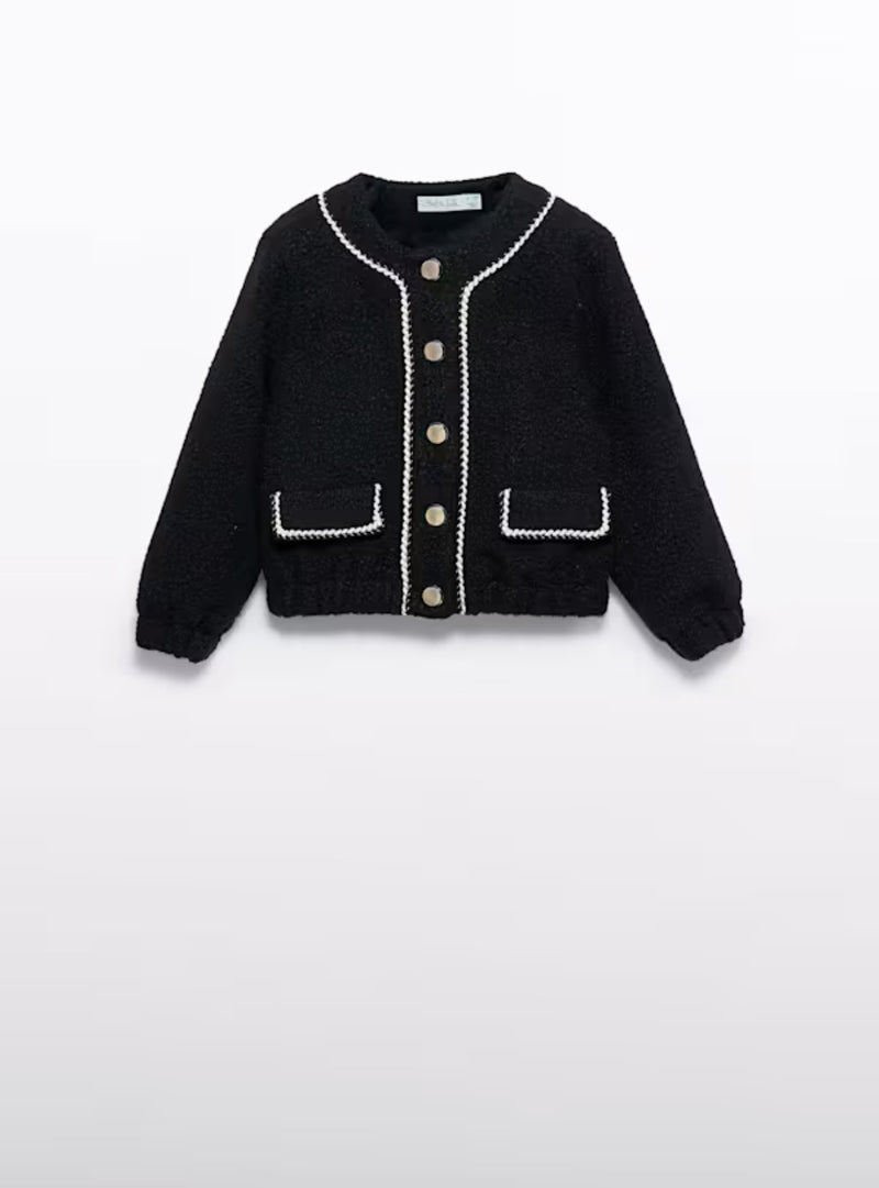Abel & Lula Faux Shearling Lady Jacket and Skirt Set 5843