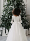 Teter Warm 3/4 Sleeve Rhinestone Neckline Lace Gown XGS06