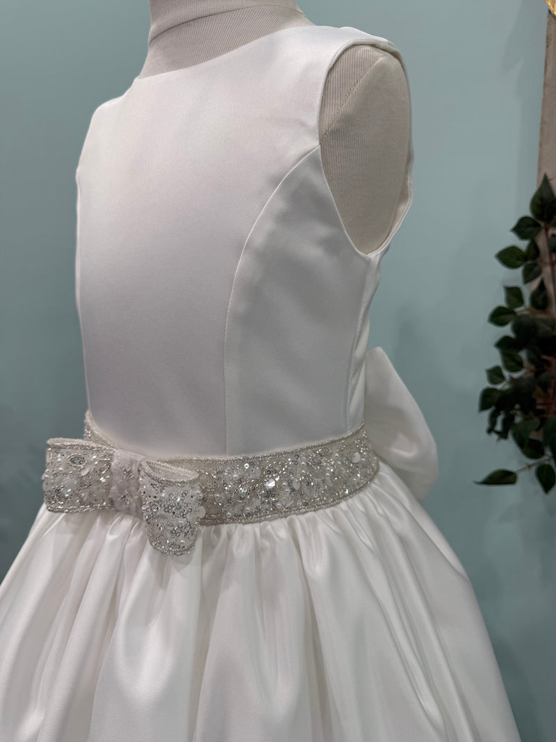 Nan & Jan Dutch Satin A-line Communion Gown - Julia