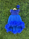 Royal Blue Feather Party Dress