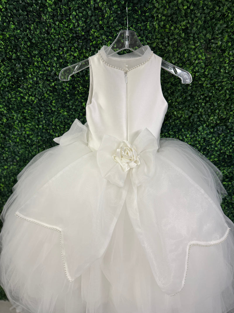 Piccolo Bacio Couture Mikado Tulle Tiered Gown Joan
