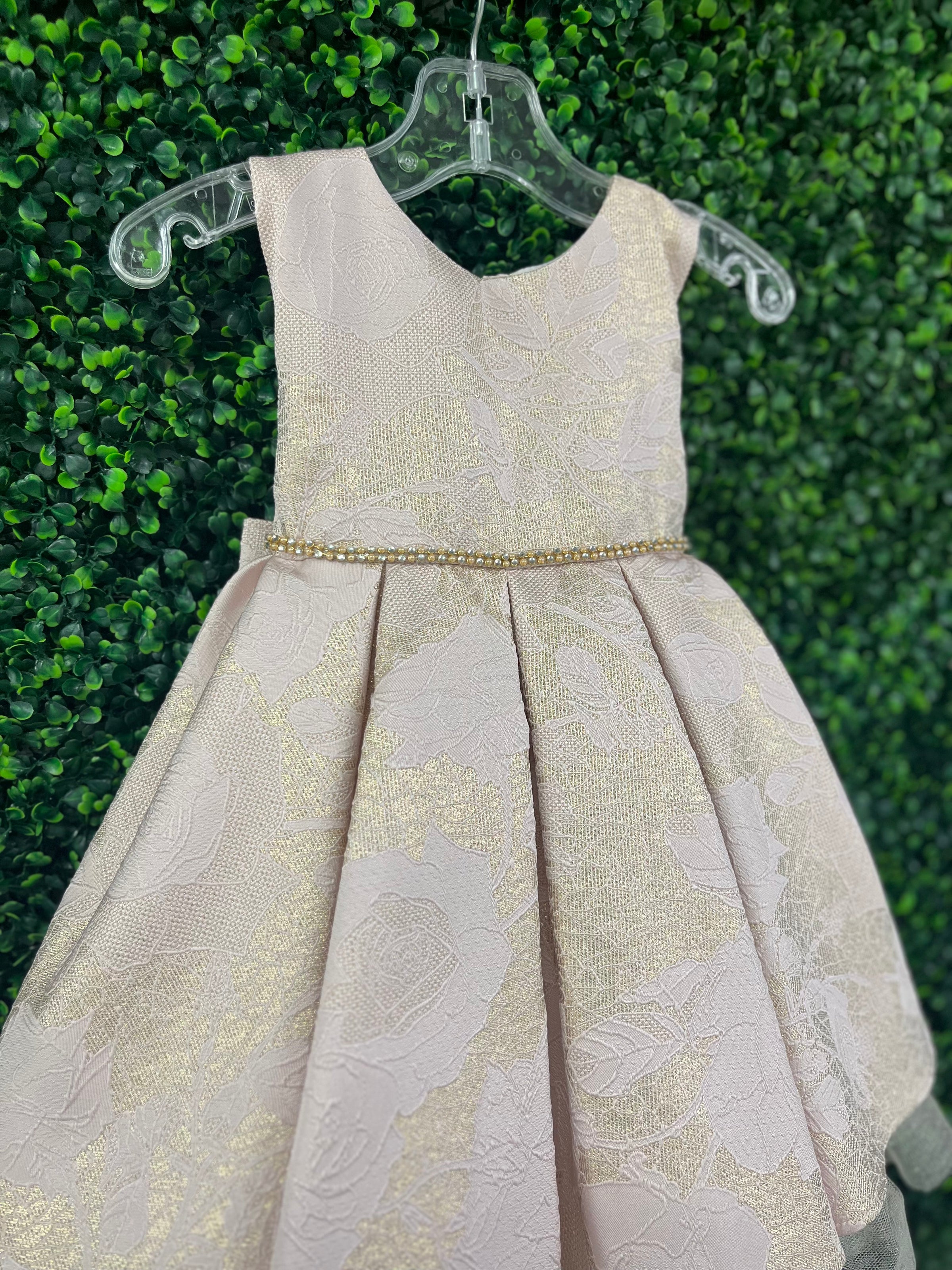 Sweet Kids Girl's Jacquard Short Party Dress Sara's Children's Boutique Sweet Kids Girl's Jacquard Short Party Dress Sara's Children's Boutique