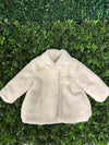 Mayoral Girls’ Faux Fur Cream Peacoat - 2405