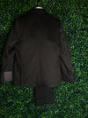 Leo & Zachary Boys Mocha Brown Plaid 3 Piece Suit