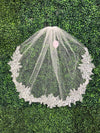 Nan & Jan Lace Penelope Communion Organza Dress with Rhinestone Flower