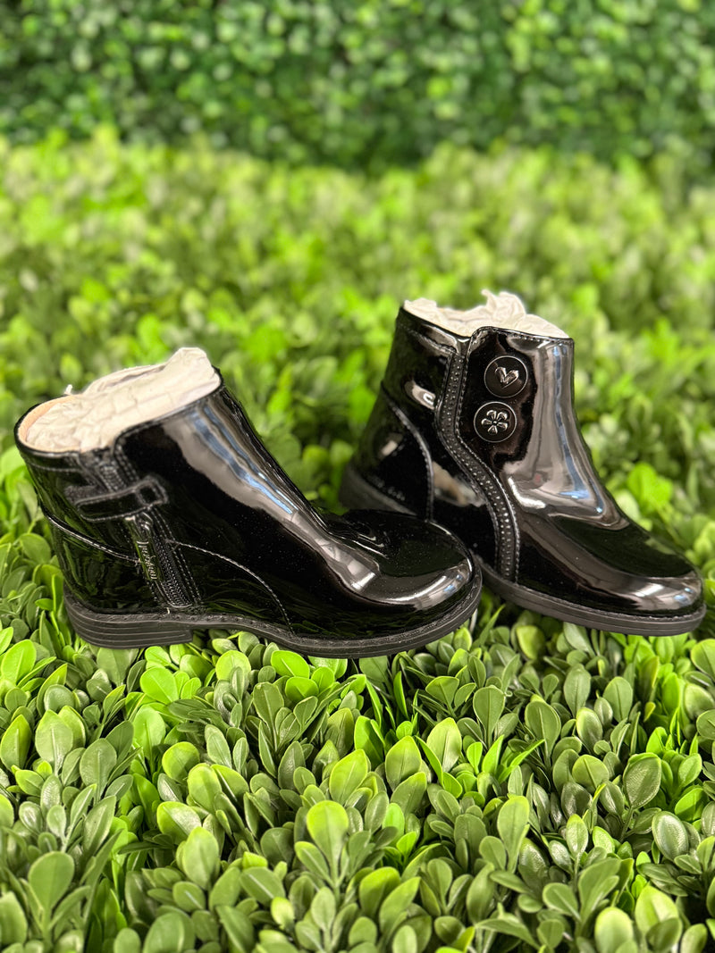 Mayoral Girls' Black Patent Leather Ankle Boot 46562