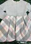Bimbalo Girls' Knit Long Sleeve Pleated Flannel Dress