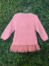 Mayoral Girls' Mauve Floral Metallic Knit Sweater 4918