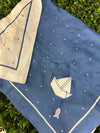 Bimbalo Made in Italy! Boys’ Blue Cotton Knit Fisherman Blanket