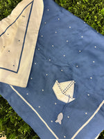 Bimbalo Made in Italy! Boys’ Blue Cotton Knit Fisherman Blanket