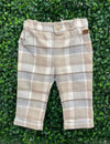 Mayoral Boys’ Brown Sweater and Plaid Pant Set 2305