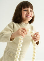 Abel & Lula Girls’ Glitter Mock Neck Two Piece Sweater Set 5543