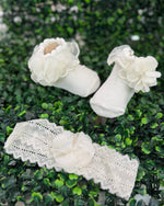 Mayoral Girls’ Cotton Flower Sock and Headband Set 9869