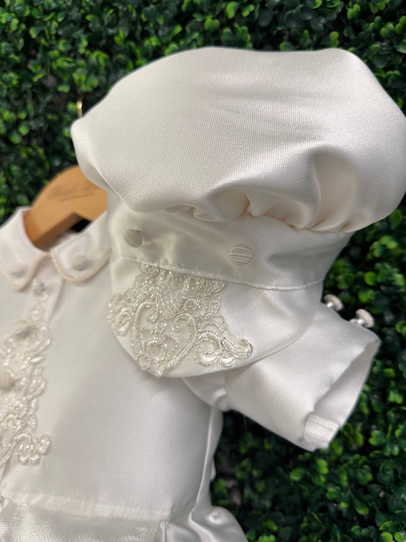 Piccolo Bacio Boys' Regal Lace Massimo Romper