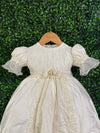 Piccolo Bacio Girls' Silk Embroidered Baptism Dress Virginia