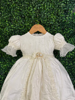 Piccolo Bacio Girls' Silk Embroidered Baptism Dress Virginia