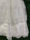 Piccolo Bacio Girls' Lace Flutter Sleeve Baptism Gown Nicolette