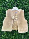 Made in Italy! Michelina Bimbi Girls' Couture Faux Fur Vest Champagne Set