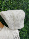 Piccolo Bacio Girls' Lace Flutter Sleeve Baptism Gown Nicolette