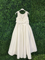 Teter Warm Satin Box Pleat Gown With Bow Back MK12