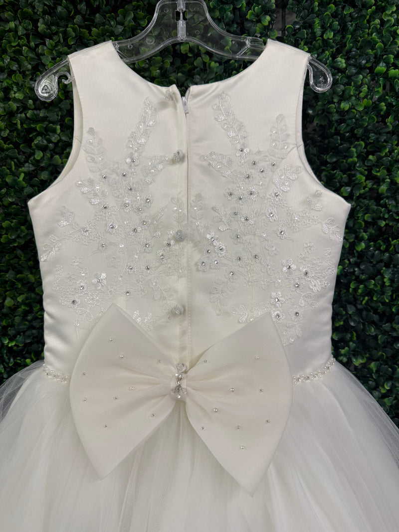 Nan & Jan Diamond White Embroidered Gown 32052 - Sample Sale
