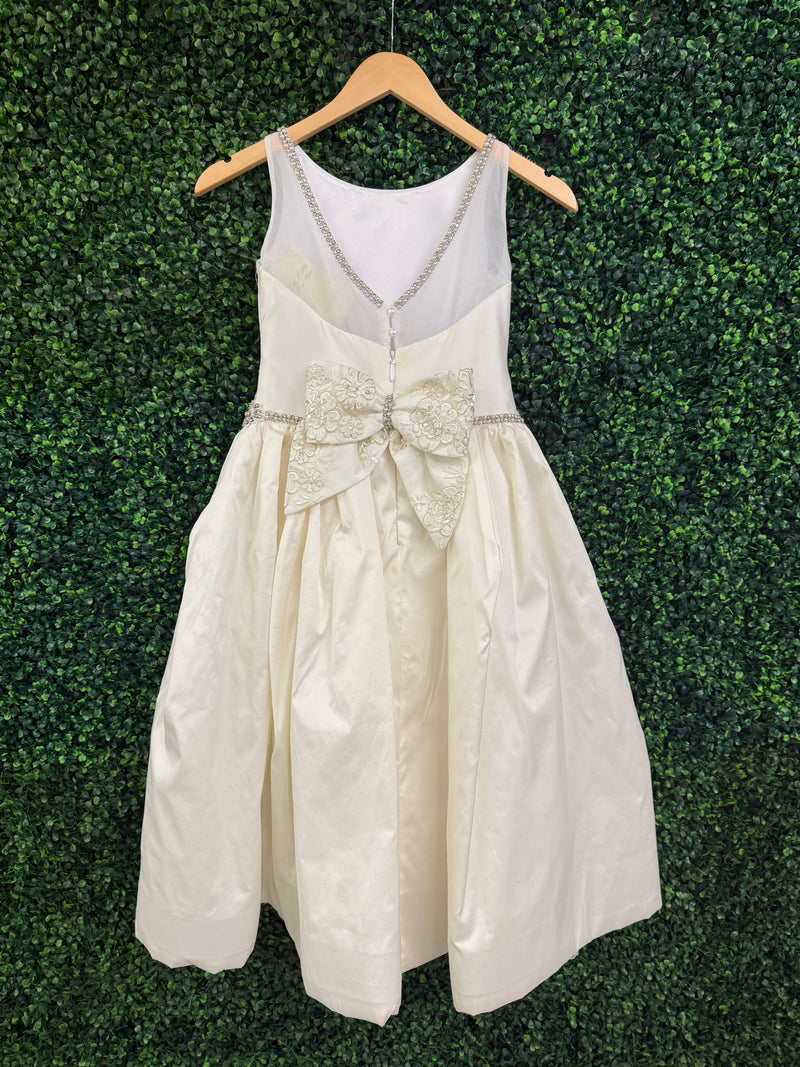 Piccolo Baccio Silk and Lace Communion Gown Faith - Sample Sale