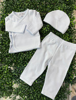 Sippy Baby Boys' Pima Cotton Baby Blue 3pc Outfit