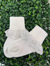 Girls’ Christening Ruffle Short Socks
