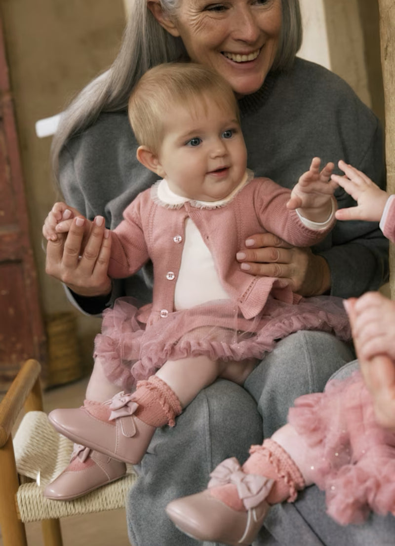 Mayoral Girls’ Rose Pink Pleated Knit Skirt Set 2830
