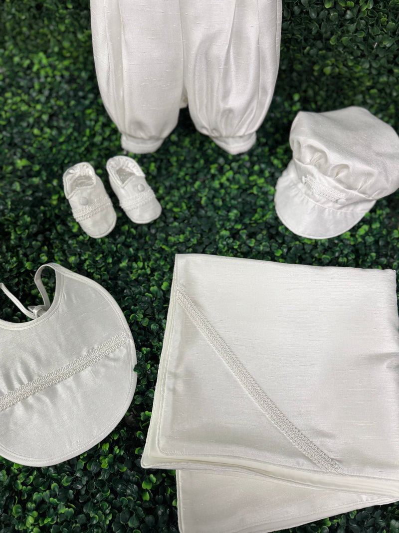Piccolo Bacio Boys' Little Prince Baptism Outfit with Cording Detail