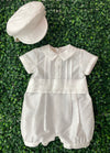 Bimbalo’ Boys' White Silk Romper