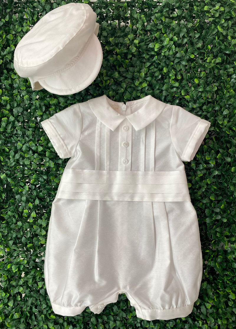 Bimbalo’ Boys' White Silk Romper