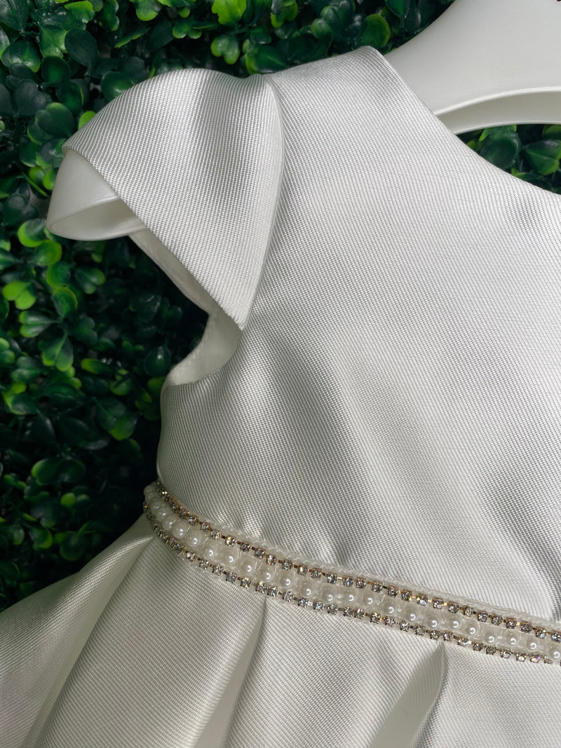 Bimbalo' Girls' Mikado Dress with Rhinestone and Pearl Accent Sara's Children's Boutique Bimbalo' Girls' Mikado Dress with Rhinestone and Pearl Accent Sara's Children's Boutique
